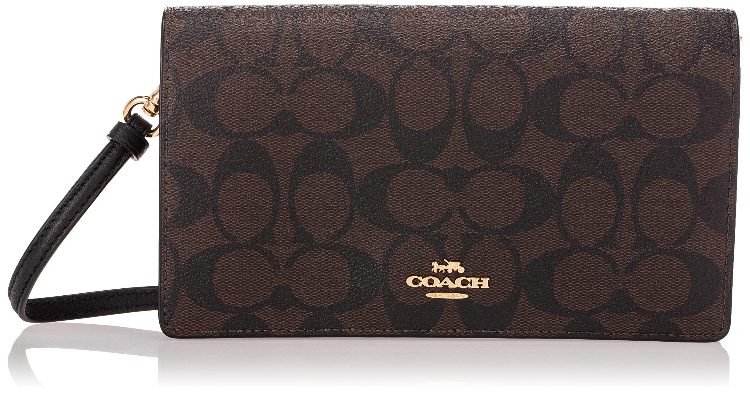 Coach Anna Foldover Crossbody Clutch in Signature C Coated Canvas